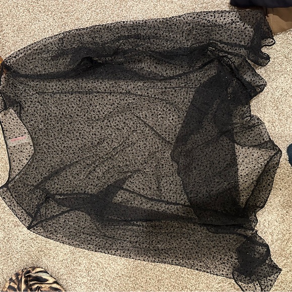 NEW Commando Sz Medium Starlight Mesh Long Sleeve Top Sparkle Fairy Black - Picture 4 of 5